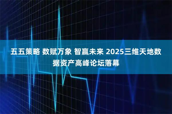 五五策略 数赋万象 智赢未来 2025三维天地数据资产高峰论坛落幕