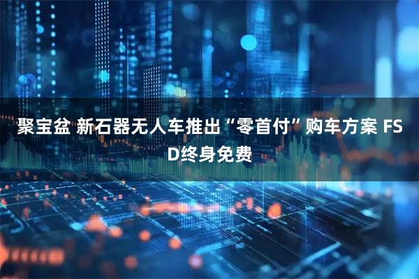 聚宝盆 新石器无人车推出“零首付”购车方案 FSD终身免费