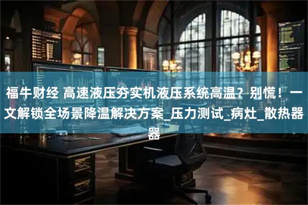 福牛财经 高速液压夯实机液压系统高温？别慌！一文解锁全场景降温解决方案_压力测试_病灶_散热器
